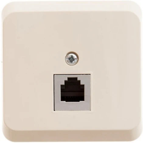 Телефонная розетка накладная RJ-11 (кремовый) Systeme Electric Этюд TELA-001K