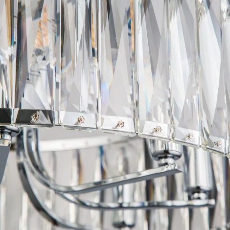 Подвесная люстра Eletto EL321P10 (220V, хрусталь, подвески, на цепи, круглые)