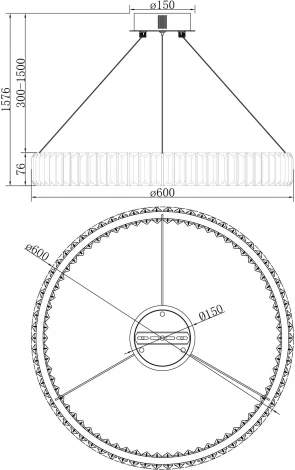 Подвесной светильник Freya Tier FR5257PL-L25G (LED, 220V, на тросе, круглые)