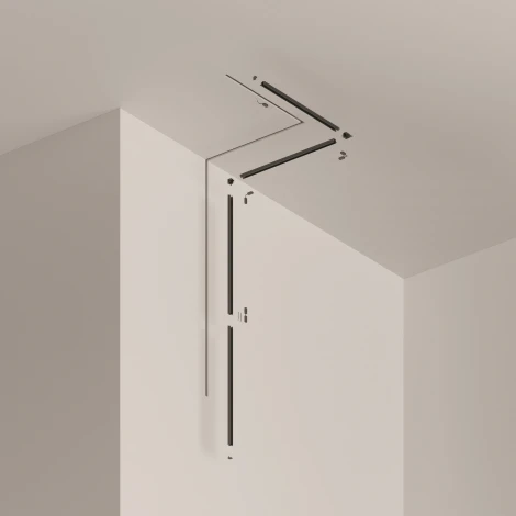 Шинопровод под гипсокартон 2м Radity встраиваемый черный (магнитный) Maytoni Technical TRA084MP-12B