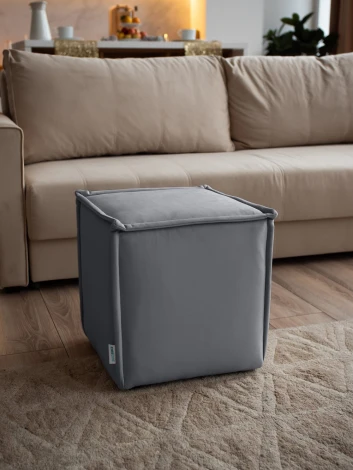 Маленькая радость Пуф квадратный светло-серый D1 furniture арт.AAA41664001
