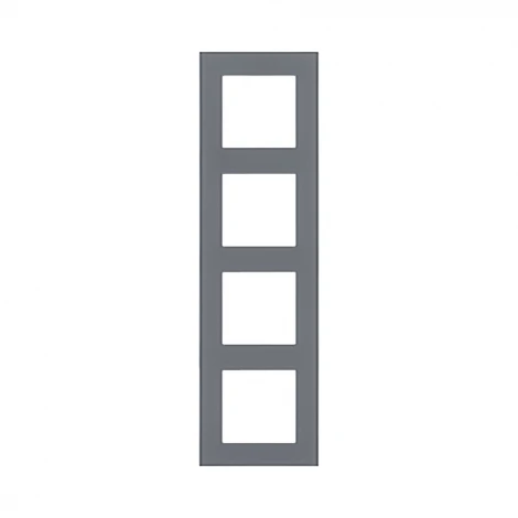 Рамка 4-постовая стекло серый Kollinger Asthetik AS4GY