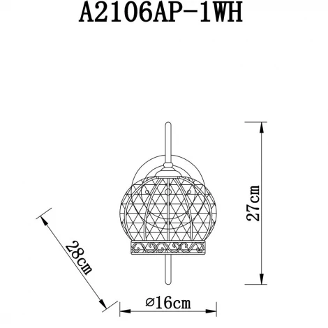 Бра Arte Lamp Venezia A2106AP-1WH