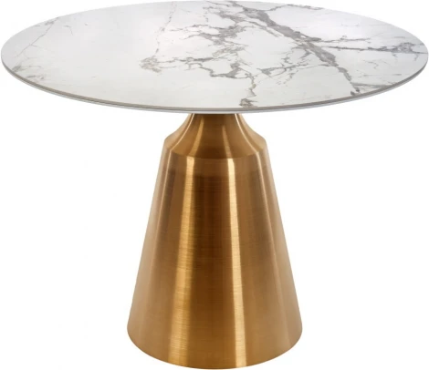 Стол Bradex Home Yoda диам.100см, керамогранит белый мрамор (RF 0649)