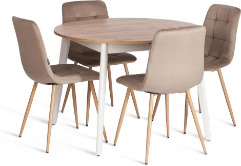 Стул CHILLY (mod. JSC-220) / 1 шт. в упаковке Tetchair (Велюр,Металл /Бежевый) арт.24973