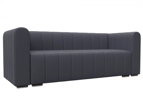 Диван прямой Лига-073 (ДСП,Фанера/Пластик/Экокожа/Серый) Лига Диванов 129993