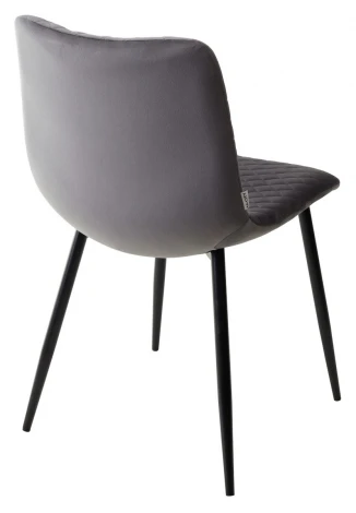 Обеденный стул M-City TINTIN BLUVEL-14 GREY / черный каркас