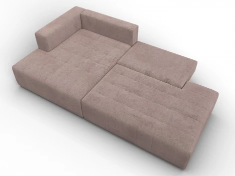 Диван угловой Лига-103 НПБ угол левый (ДСП,Брус,Фанера,Велюр/Бежевый) Лига Диванов 134805L