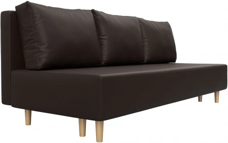Диван прямой Лига-033 (Коричневый/Экокожа) Лига Диванов арт.121098