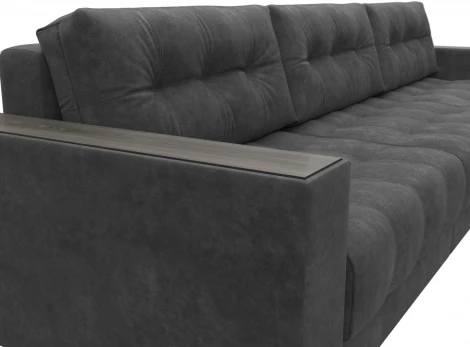 Диван угловой с декором Лига-049 НПБ Лонг Лига Диванов (Велюр) арт.128301