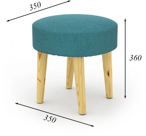 Пуф Arsko Сканди 2 голубая рогожка