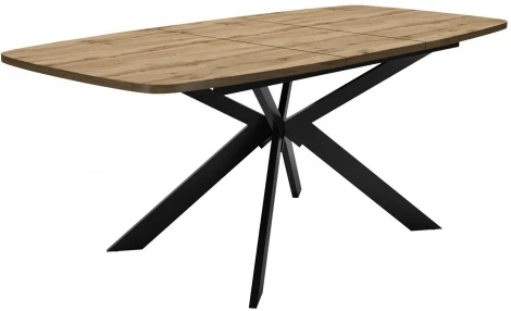 Стол DikLine B140 Дуб Галифакс (ЛДСП EGGER),опоры черные