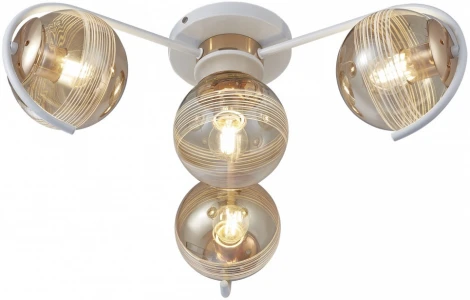 Потолочная люстра Arte Milano AMALFI 326208/3+1 WH+FG (220V, шар)