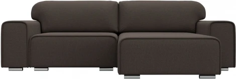 Диван угловой Лига-029 правый угол (Коричневый/Рогожка) Лига Диванов арт.121931