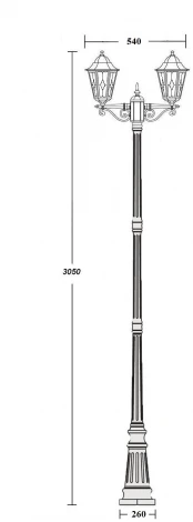 Наземный фонарь Oasis Light PETERSBURG lead GLASS 79810lgA 21 Bl