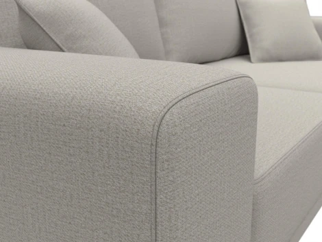 Диван прямой Льюес (Бежевый/Рогожка) Лига Диванов арт.122671