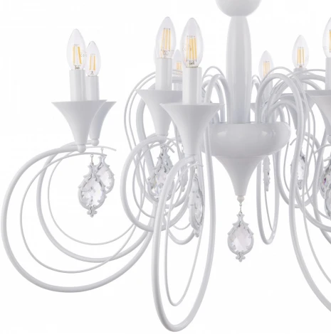 Подвесная люстра Arte Milano AM349920 349920/8-4 WT (220V, подвески, на цепи, подсвечник, свеча)