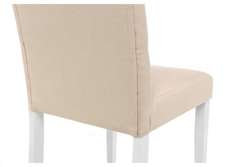 Обеденный стул Woodville Amelia white / fabric cream 11021