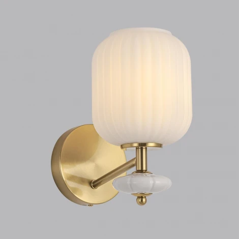 Бра Lumion Alegra 8334/1W бронза/белый, металл/керамика/стекло E27 40W 220V