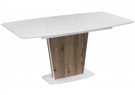 Стол на тумбе Woodville Оливер лиственница горная / белый 462107