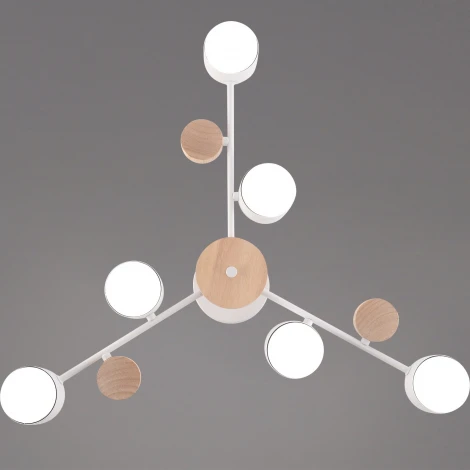 Потолочная люстра на штанге Reluce 03758-0.3-06 WT+WOOD GX53