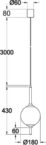 Подвесной светильник Maytoni The Sixth Sense Z020PL-L6B3K (LED, 220V, на проводе, шар)