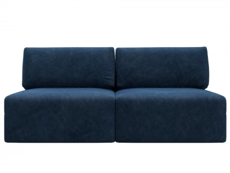 Диван прямой модульный Лига-060 НПБ (ЛДСП,Брус,Фанера/Пластик/Велюр/Синий) Лига Диванов 129472