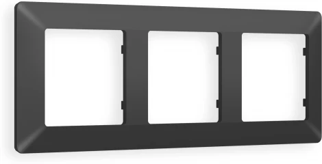 Рамка Ambrella Volt ALFA Line (Графит Мягкое касание) 3-ая AF110803