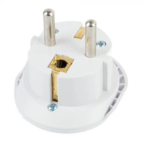 Адаптер-переходник для евровилки с заземлением (белый) Stekker 50412