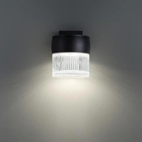 Настенный уличный светильник Novotech Estima 359717 черный с переключателем цв. температуры IP65 LED 8W 100-240V 2700К/3200К/4000К