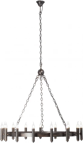 Подвесная люстра большая Vitaluce V1871-7/15, 15xE14 макс. 40Вт V1871-7/15 (220V, на цепи, свеча, кольцо)