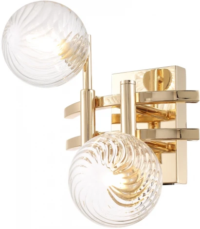 Настенный светильник Crystal Lux LUXURY AP2 GOLD (220V, на тросе, шарики)