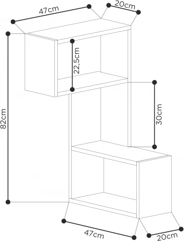 Полка угловая LEVE PART CORNER SHELF LEV00857