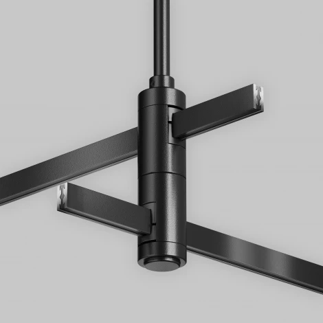 Крепление потолочное Short двойное 78мм Flarity черный Maytoni Accessories for tracks Flarity TRA156С-D1-B (24V)