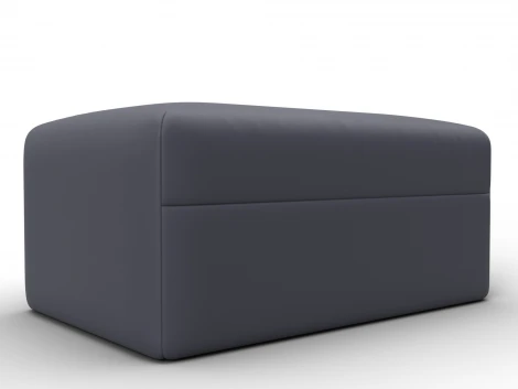 Модуль пуф Лига-060 НПБ (ЛДСП,Брус,Фанера/Пластик/Экокожа/Серый) Лига Диванов 130083