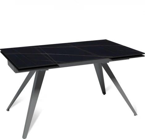 Стол раскладной Asti (140+40+40), керамика матовая Blackgold Top Concept арт.21878