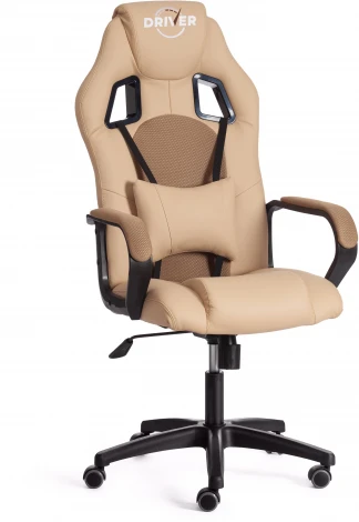 Кресло DRIVER (22) (Искусственная кожа,Ткань /Бежевый,Бронзовый)