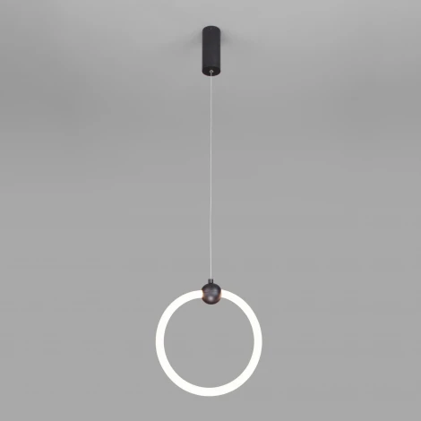 Подвесной светильник Eurosvet Rim 90166/1 черный (LED, 220V, на проводе, кольцо)