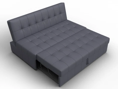 Диван прямой Лига-107 (160) (ЛДСП,Брус,Фанера,Экокожа/Серый) Лига Диванов 134935