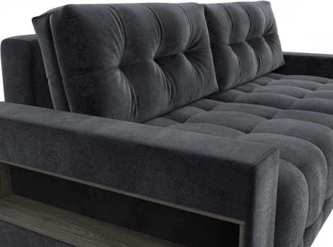 Диван прямой с полками Лига-053 НПБ Лига Диванов (Велюр) арт.128903