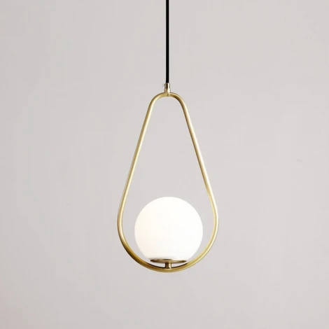 Подвесной светильник Hoop Drop Brass ImperiumLoft Hoop-Drop01 (213739-26) (220V, на проводе, шар)