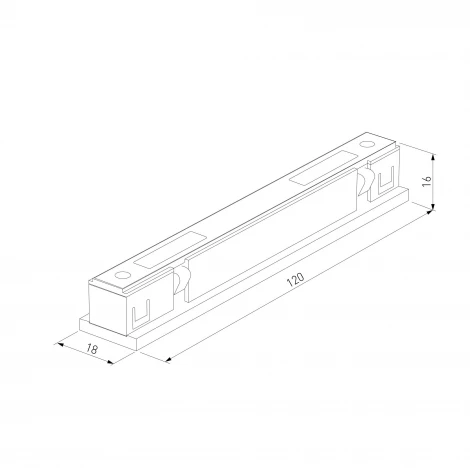 Прямой коннектор (никель) Elektrostandard Line Magnetic 85008/00