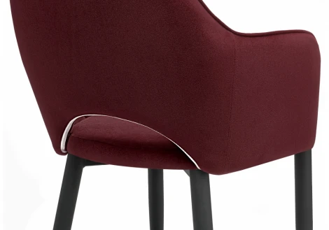 Обеденный стул на металлокаркасе Woodville Vener wine red 11704