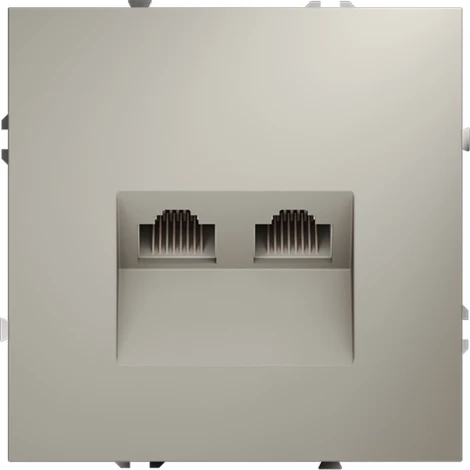 Розетка двойная Ethernet RJ-45 (кашемир) Voltum S70 VLS060203