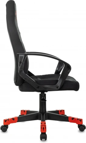 Кресло игровое Zombie 100 черный ткань/эко.кожа крестов. пластик пластик черный