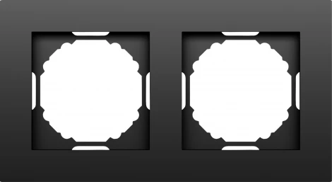 Рамка 2-я, матовый карбон Donel A07 DE21230