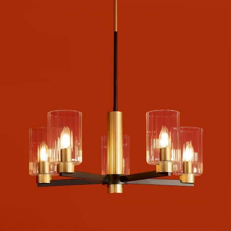 Потолочная люстра на штанге Freya Ombre FR2051CL-05BBS