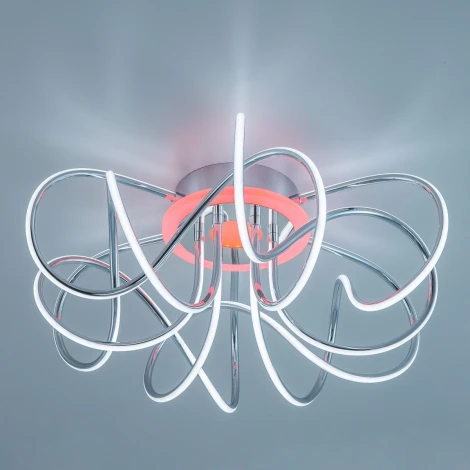 Потолочная люстра светодиодная с управлением смартфоном Citilux Джемини Смарт CL229A161E RGB (220V, умный дом - Алиса, Маруся, Сири)