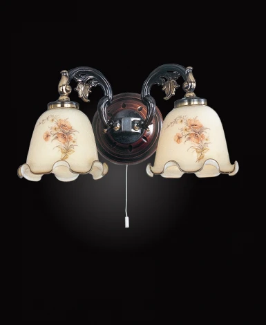 Бра Reccagni Angelo A 965/2 DEC (220V, выключатель, цветы)