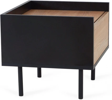 Тумба прикроватная Look ОГОГО (арт.860237), (ЛДСП/Черный)
